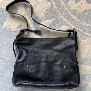 Frye black leather purse